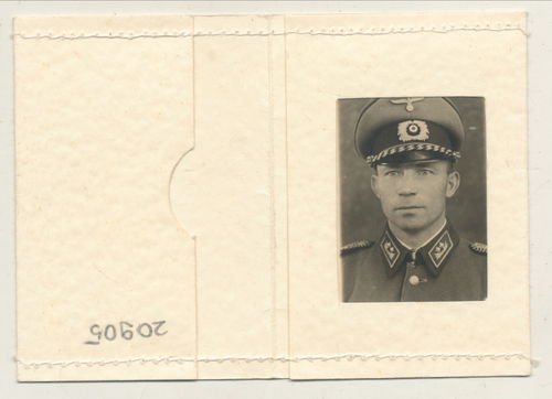 ZOLL Deutsche Wehrmacht - Original Portrait Foto im Passbild Format mit Hülle 3. Reich