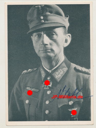 ORIGINAL Unterschrift Autogram Generaloberst Dietl Gebirgsjäger auf Foto Postkarte WK2
