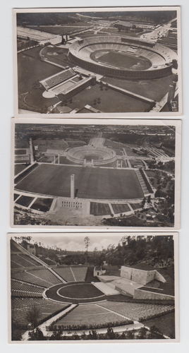 Reichssportfeld Olympiade Olympia Stadion - 3 Original Postkarten 3. Reich