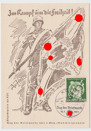 Im Kampf um die Freiheit - Original Postkarte deutsche Wehrmacht WK2