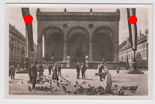 München Ehrentempel Feldherrnhalle - Original Postkarte 3. Reich