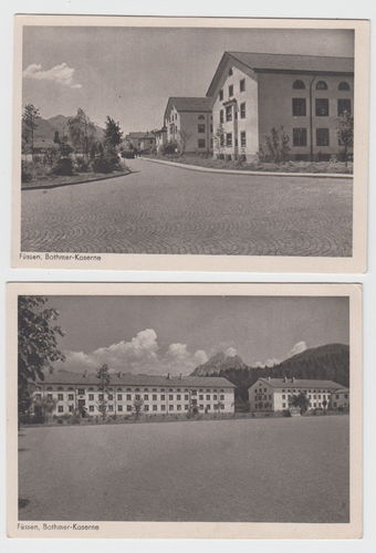 Füssen Bothmer Kaserne - 2 Original Postkarten 3. Reich