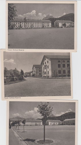 Füssen Bothmer Kaserne - 3 Original Postkarten 3. Reich