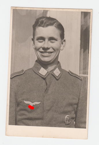 Deutsche Luftwaffe Portrait Foto mit Sportabzeichen WK2