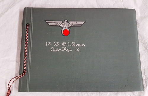 Fotoalbum Wehrmacht LEER - Album 13. (JG ) Kompanie Infanterie Regiment 19 München unbenutzt Blanko