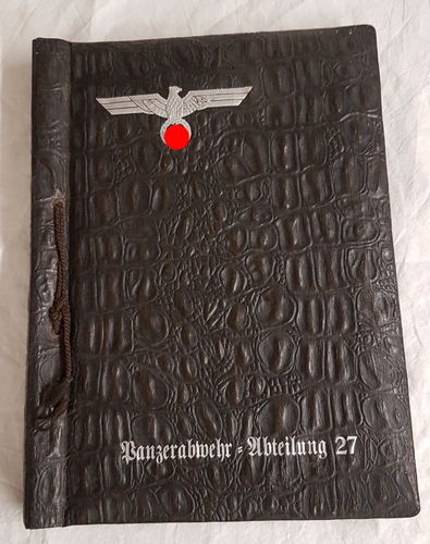 Fotoalbum Wehrmacht LEER - Album Panzer Abwehr Abt. 27 unbenutzt Blanko