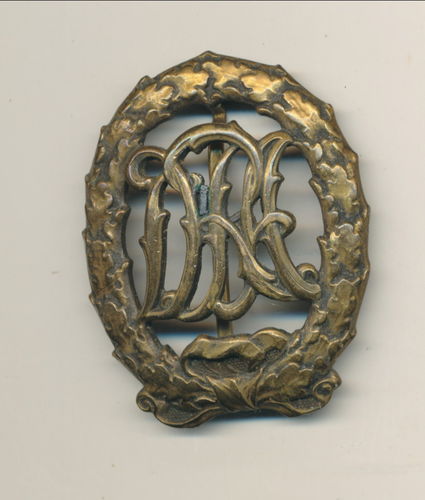 DRA Deutsches Sportabzeichen 1919 - 1934 DRA Bronze Hersteller Wernstein Jena