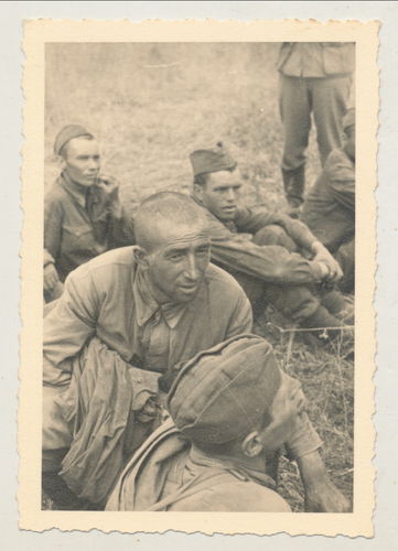 Russland Original dt Wehrmacht Foto russische Kriegsgefangene Sowjet Soldaten WK2