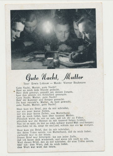 Gute Nacht Mutter - Original Wehrmacht Postkarte WK2