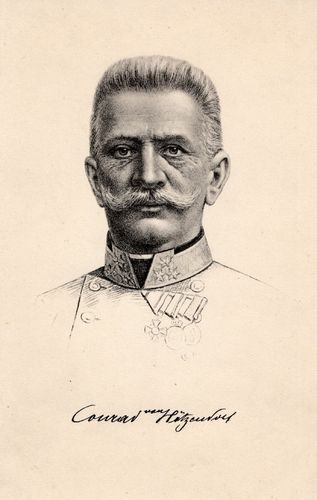 General der Infanterie Freiherr von Hoetzendorf - Original Postkarte Kaiserreich WK1