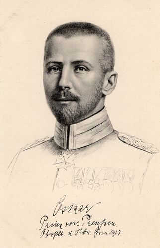 Prinz Oskar von Preussen - Original Postkarte Kaiserreich WK1
