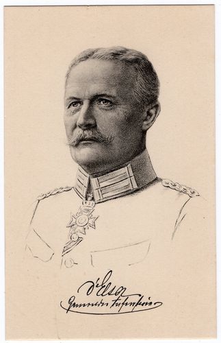 General der Infanterie D´Elsa - Original Postkarte Kaiserreich WK1