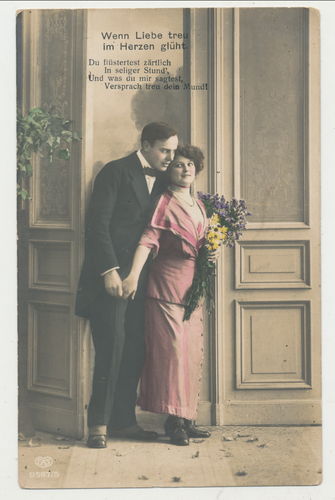 Patriotische Postkarte " Wenn die Liebe .... " Kaiserreich WK1