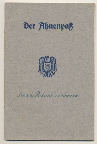 Ahnenpass Familie Seidelmann 3. Reich mit Abstempelungen LdKr Scheibbs Eintragungen