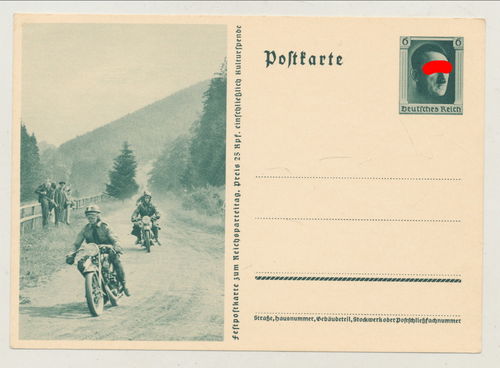 NSKK Kraftfahrkorps Fahrt Motorrad - Original Postkarte 3. Reich