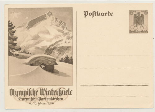 Olympische Winter Spiele 1936 Olympiade Garmisch Partenkirchen - Original Postkarte 3. Reich