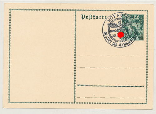 Nürnberg die Stadt der Parteitage - Original Postkarte Poststempel Nbg 1938