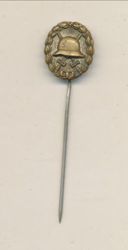 Verwundetenabzeichen in Silber 1914/18 Buntmetall Ausführung 16mm Miniatur