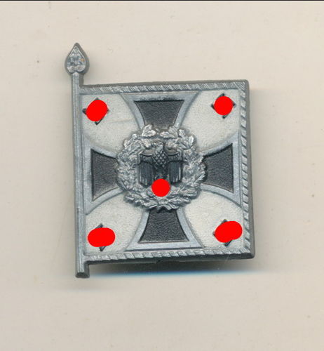 Infanterie Wehrmacht Heer Klein Abzeichen Fahne Stander 3. Reich