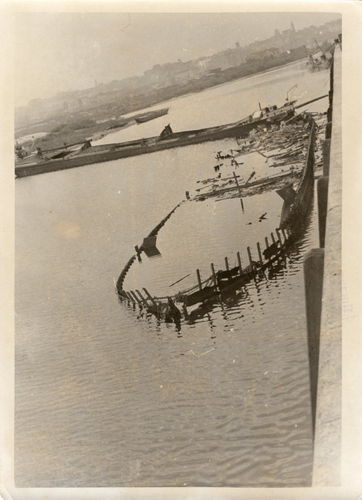 Presse Foto Kriegsmarine deutscher U - Boot Zerstörer Hafen 1939