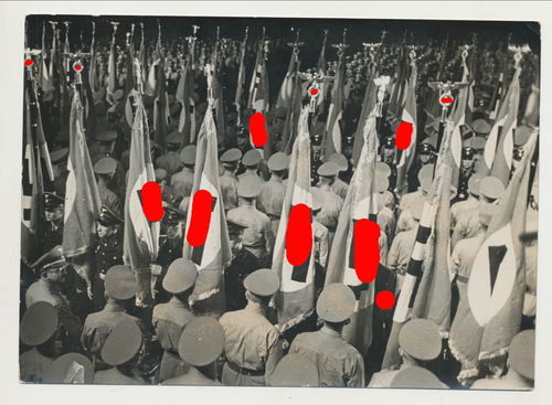 Presse Foto NSDAP Übergabe der Fahnen in Wien Österreich 3. Reich