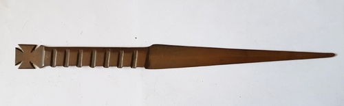 Brieföffner aus Granate Munition gefertigt WK1 1914/1918 Grabenarbeit