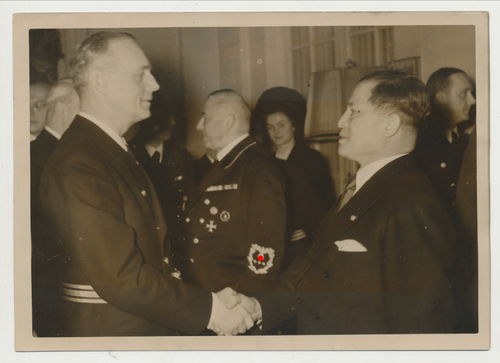 Presse Foto Reichsaussenminister von Ribbentrop japanischer Botschafter Oshima Japan 1941