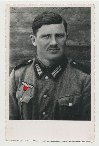Wehrmacht Soldat mit Bart - Original Portrait Foto WK2