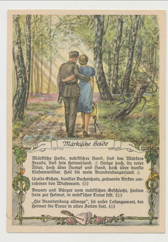 Märkische Heide - Original Postkarte 3. Reich
