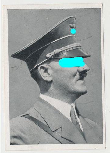 Adolf Hitler - Originale Portrait Postkarte 3. Reich Poststempel Linz 1938