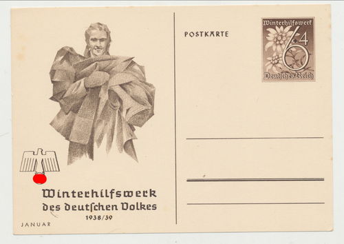 WHW Winterhilfswerk 1938/39 - Original Postkarte 3. Reich