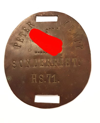 Türschild Hausnummern Adress Schild mit Symbol HK 3. Reich