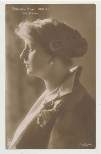 Prinzessin August Wilhelm von Preussen - Original Postkarte Kaiserreich