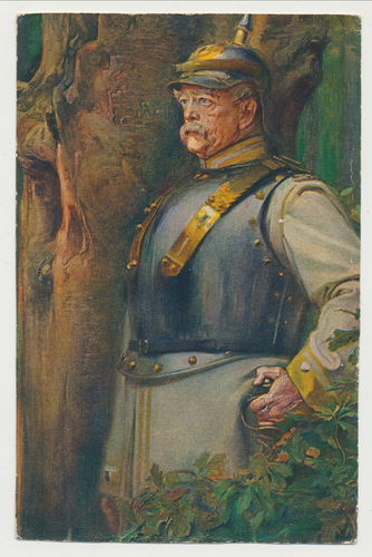 Fürst Otto von Bismarck - farbige Original Postkarte Kaiserreich um WK1
