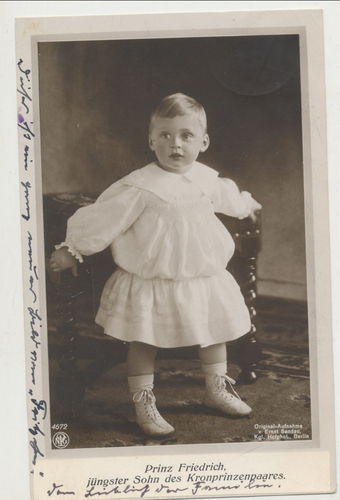 Prinz Friedrich Sohn des Kronprinzenpaares - Original Postkarte von 1913