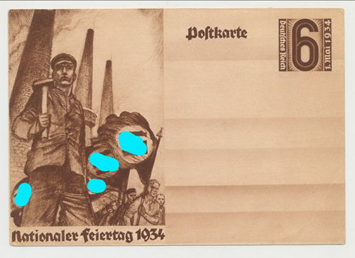Nationaler Feiertag 1934 - Original Postkarte 3. Reich