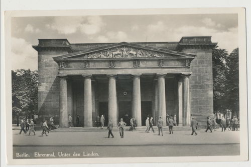 Berlin Ehrenmal Unter den Linden - Original Postkarte 3. Reich von 1931