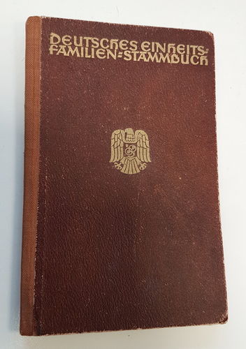 Ahnenpass Familien Stammbuch Deutsches Reich - 3. Reich Bereich Augsburg