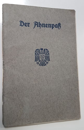 Ahnenpass Karl Frey Bereich Speyer Deutsches Reich / 3. Reich