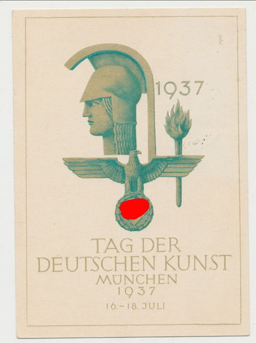 Tag der deutschen Kunst München 1937 - Original Postkarte 3. Reich