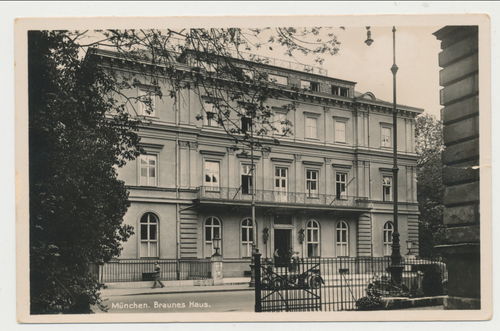 München Braunes Haus von Adolf Hitler - Original Postkarte 3. Reich