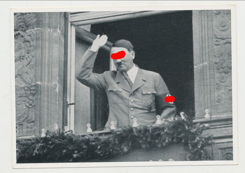 Adolf Hitler NSDAP im Reichsparteitag Nürnberg - Original Postkarte 3. Reich