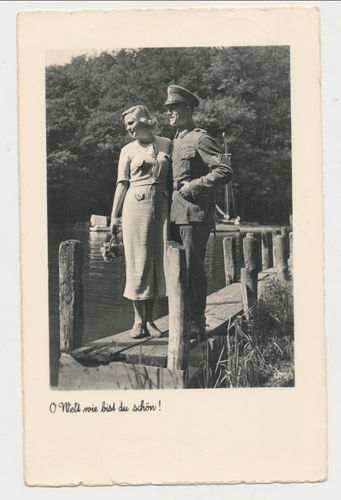Propaganda Postkarte Wehrmacht " O Welt wie bist du schön " 3. Reich