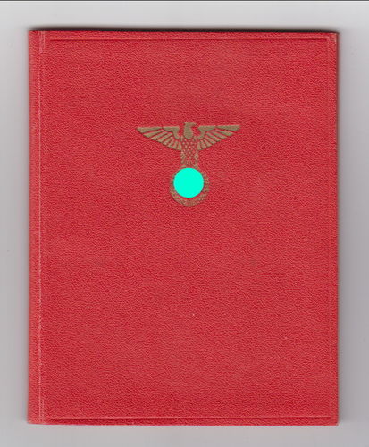Rotes Parteibuch Personal Ausweis der NSDAP für Partei Angehörigen Albert Schalk