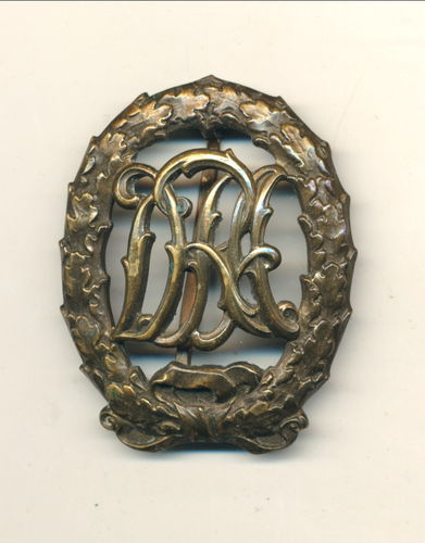 DRA Deutsches Sportabzeichen 1919 - 1934 DRA Bronze Hersteller Wernstein Jena