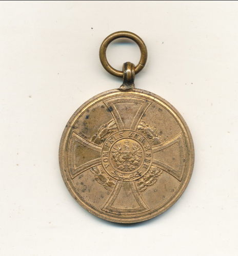 Hohenzollern Gedenk Medaille 1848 / 1849 Friedrich Wilhelm " Seinen getreuen Kriegern bis in den Tod