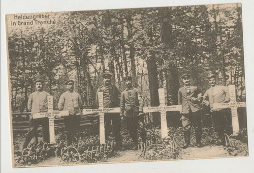 Deutscher Soldaten Friedhof Heldengrab Gräber in Grand Tranche WK1