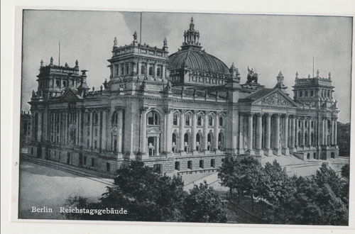 Berlin Reichstagsgebäude - Original Postkarte 3. Reich