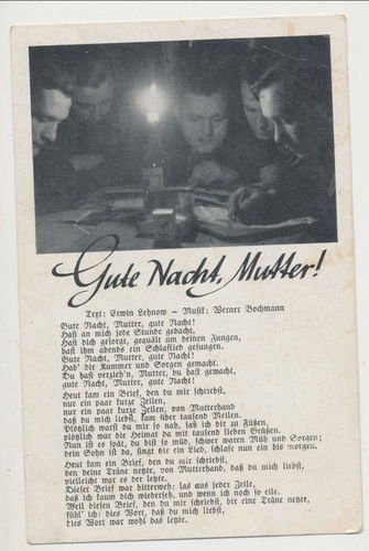 Gute Nacht Mutter - Wehrmacht Postkarte WK2
