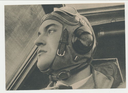 Luftwaffe Flugzeug Pilot Besatzung Kopfhaube - Original Postkarte 3. Reich